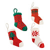 4Pcs 4 Styles Christmas Polyester Socks Pendant Decorations AJEW-TA0003-29B-3