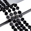 Natural Obsidian Beads Strands G-P534-A22-01-1