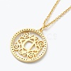 Brass Micro Pave Clear Cubic Zirconia Pendant Necklaces NJEW-J059-01D-3