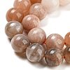 Natural Multi-Moonstone Beads Strands G-P503-8MM-04-4