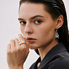 10 Pair 10 Style Alloy Dangle Earrings with 304 Stainless Steel Pins EJEW-AB00035-7