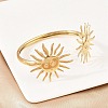 304 Stainless Steel Cuff Bangles for Women BJEW-A147-01B-G-3