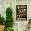 Vintage Metal Tin Sign AJEW-WH0189-559-6