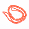 Baking Paint Transparent Glass Bead Strands GLAA-S031-4mm-27-2