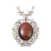 Dyed & Heated Natural Red Tiger Eye Pendants G-A226-02P-07-1