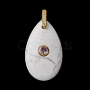 Natural Howlite Pendants G-B188-01G-03-1