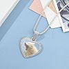 Alloy Rhinestone Pendant Necklaces NJEW-WH0008-01S-5