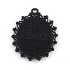 Electrophoresis Alloy Oval Pendant Cabochon Settings X-PALLOY-Q304-49-NR-2
