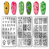 Stainless Steel DIY Nail Art Templates MRMJ-WH0092-023-1