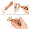 3Pcs 3 Style Golden Brass Stamp Head DIY-OC0007-83-3