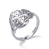 Non-Tarnish 201 Stainless Steel Finger Rings RJEW-C074-08P-2