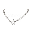 304 Stainless Steel Paperclip Chain Necklaces NJEW-JN06369-01-2
