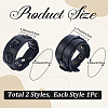 2Pcs 2 Styles Cowhide Cord Wide Cord Bracelets BJEW-CL0001-38A-2