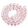 Transparent Spray Painted Glass Bead Strands GLAA-N035-03D-B06-2
