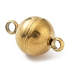 Ion Plating(IP) 304 Stainless Steel Magnetic Clasps with Loops STAS-G173-05G-8MM-1