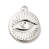 Non-Tarnish 304 Stainless Steel Pendants STAS-E176-15P-3