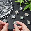 10Pcs Two Tone UV Plating Rainbow Iridescent Acrylic Beads TACR-YW0002-33C-5