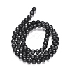 Synthetic Black Stone Beads Strands X-G-G508-6MM-3
