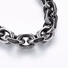 Retro 304 Stainless Steel Cable Chain Bracelets BJEW-L631-27AS-2