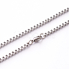 Tarnish Resistant 304 Stainless Steel Box Chains Necklaces STAS-O056-A-75-1