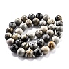 Round Natural Polychrome Jasper/Picasso Stone/Picasso Jasper Beads Strands G-O199-03C-3