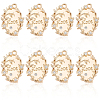 10Pc Valentine's Day Brass Micro Pave Clear Cubic Zirconia Pendants KK-BBC0023-75-7