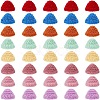 40Pcs 8 Colors Handmade Polyester Woven Wool Yarn Doll Hat AJEW-FG0004-46-1