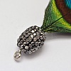 Peacock Feather Big Pendants RB-I074-01-4