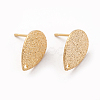 Brass Stud Earring Findings X-KK-N186-62G-2