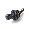 Natural Mixed Gemstone Mushroom Pendants G-D311-02AB-2