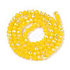 AB Color Plated Opaque Glass Rondelle Beads Strands EGLA-T029-4mm-09E-2