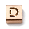 Ion Plating(IP) 304 Stainless Steel Square Slide Charms STAS-L132-01D-RG-1