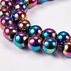 Electroplate Non-magnetic Synthetic Hematite Beads Strands G-J169A-8mm-05-3