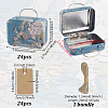 24Pcs Map Printed Tinplate Gift Storage Boxes with Handles CON-GA0001-31-2
