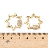 Brass Micro Pave Clear Cubic Zirconia Screw Carabiner Lock Charms KK-Z118-06G-02-3