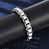 304 Stainless Steel Box Chain Bracelets for Women Men BJEW-F488-47P-3