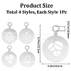 430 Stainless Steel Coffee Latte Art Molds AJEW-WH0038-40P-2