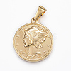 304 Stainless Steel Coin Pendants X-STAS-H372-09G-1