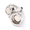 Tarnish Resistant 304 Stainless Steel Magnetic Clasps with Loops STAS-M290-06B-P-3