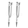 304 Stainless Steel Dangle Stud Earrings WGF9E4F-02-2