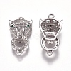 Brass Micro Pave Cubic Zirconia Links connectors ZIRC-K081-45P-1