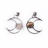 Natural Tiger Eye Pendants G-F639-07H-1