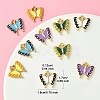 10Pcs 5 Colors Alloy Enamel Pendants ENAM-YW0003-78-3