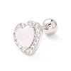 Heart Cat Eye Stud Earrings for Women EJEW-A065-06P-1