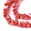 Electroplate Opaque Glass Beads Strands EGLA-Q139-01A-C09-3