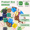 80Pcs 2-Hole Porcelain Buttons PORC-PJ0001-02C-4