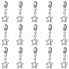 10Pcs Alloy Crystal Rhinestone Star European Dangle Charms MPDL-YW0001-06-1
