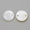 Freshwater Shell Links connectors SHEL-Q009-004P-2