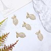 5Pcs Brass Micro Pave Cubic Zirconia Pendants ZIRC-SZ0005-34-4