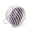 Natural Amethyst Lantern Pendants FIND-PW0010-06G-2